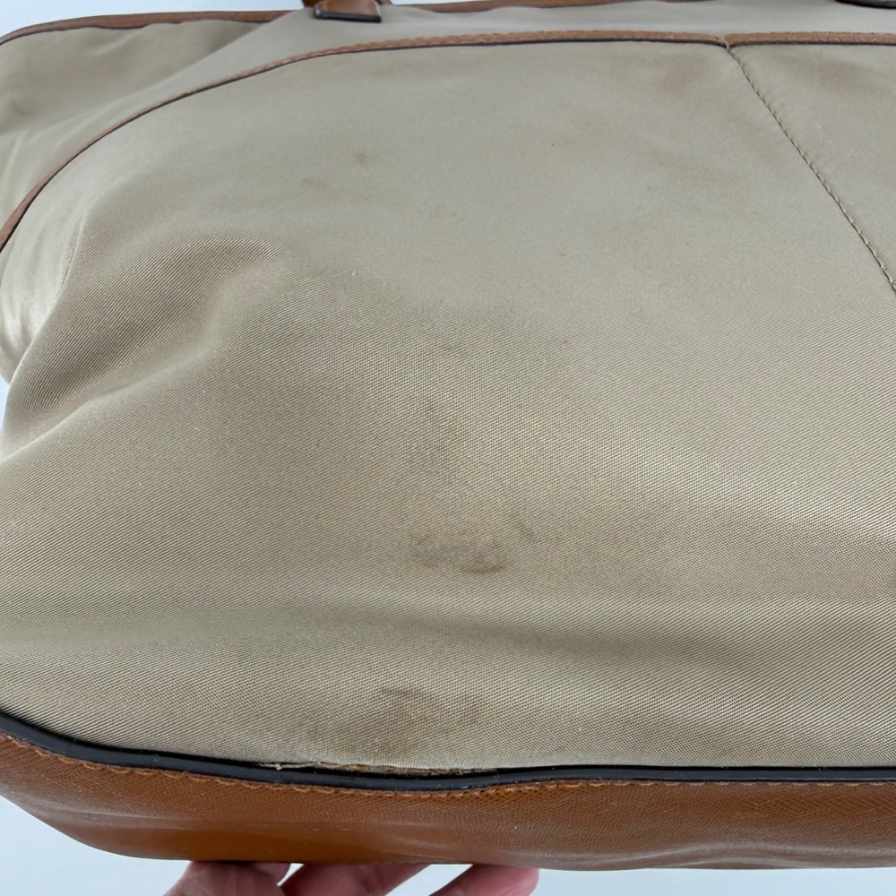 Michael Kors Dusk Kempton Medium Tote Bag‎ Khaki Nylon Leather Trim Gold Logo - Picture 16 of 16